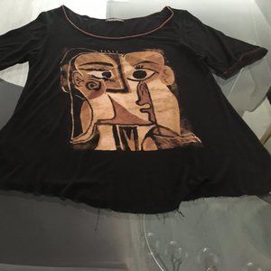 Picasso Graphic Tee Black szM